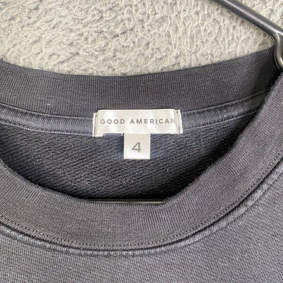 Good American Sweatshirt Taurus Size 4 Long Sleeve Black Pullover Graphic - Picture 8 of 10